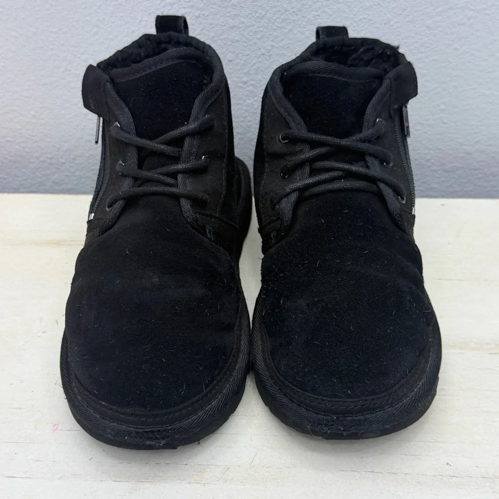 Ugg Black Suede Neulmel Zip Ankle Boots Size 4